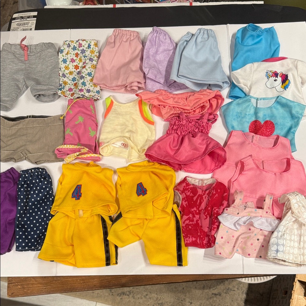 Our Generation and other doll clothes bundle shorts, short sets, tanks, etc